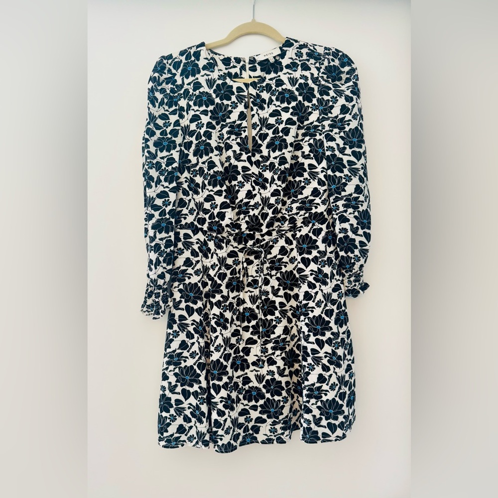 Floral Black and White Dress